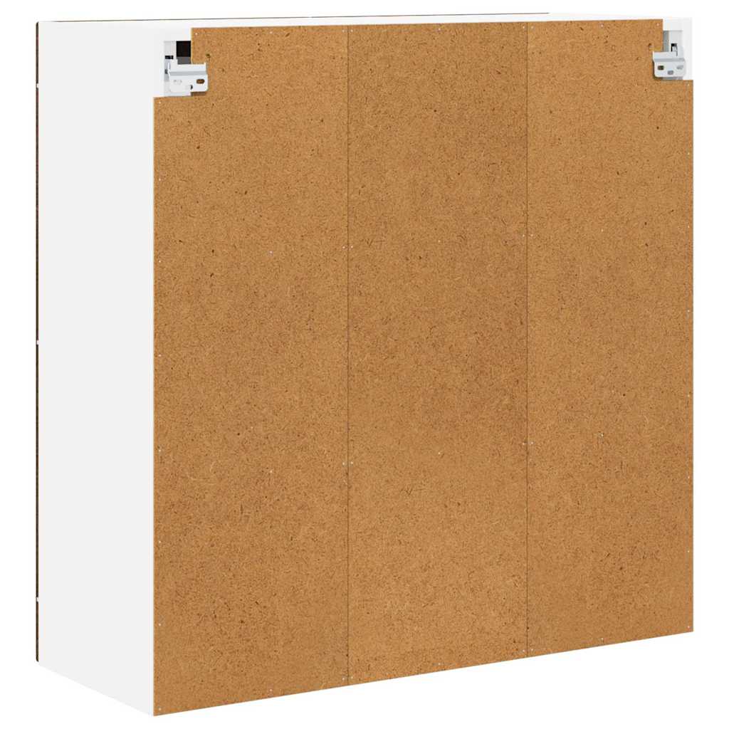 Zidni stakleni ormarić Smeđi hrast 80 x 31 x 80 cm