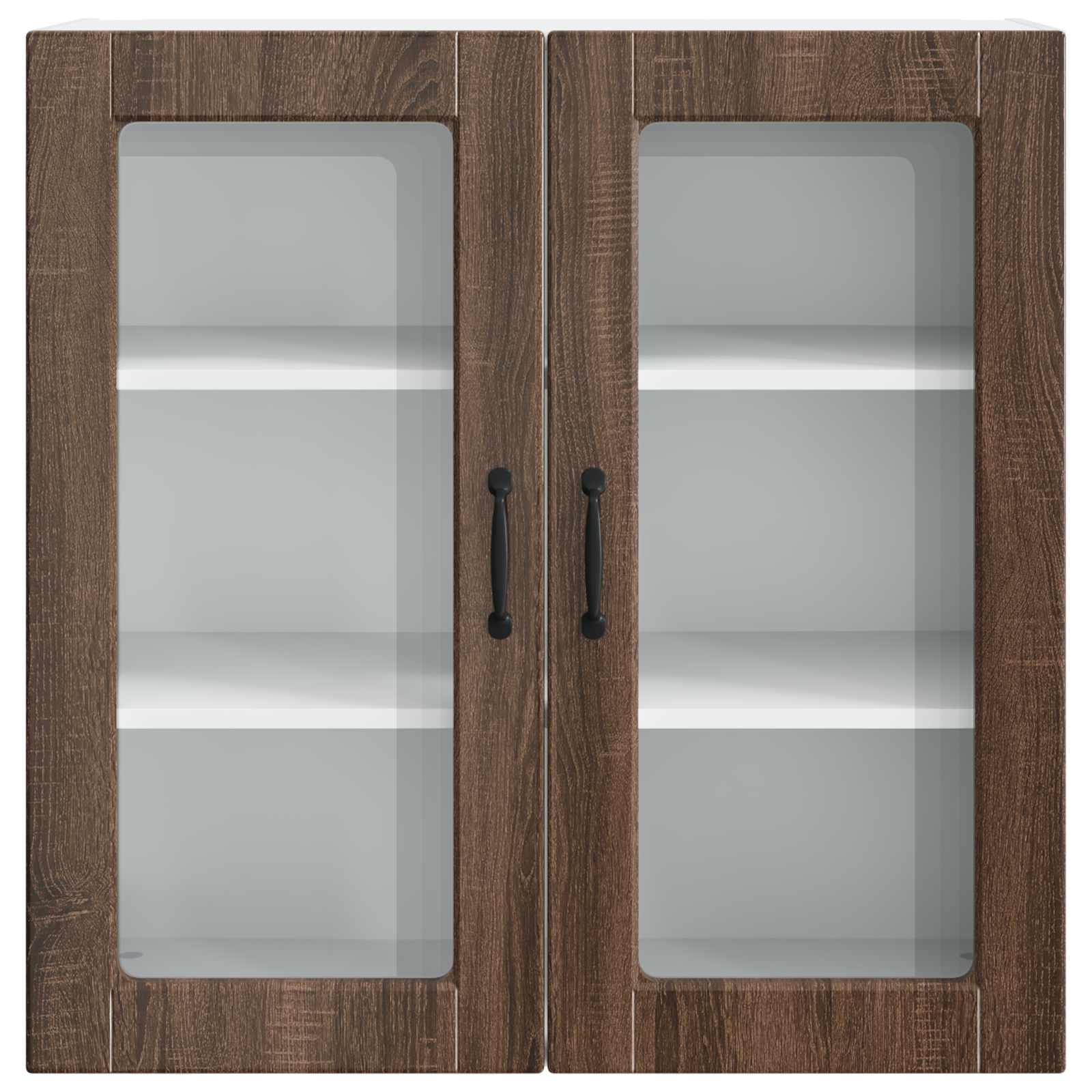 Zidni stakleni ormarić Smeđi hrast 80 x 31 x 80 cm