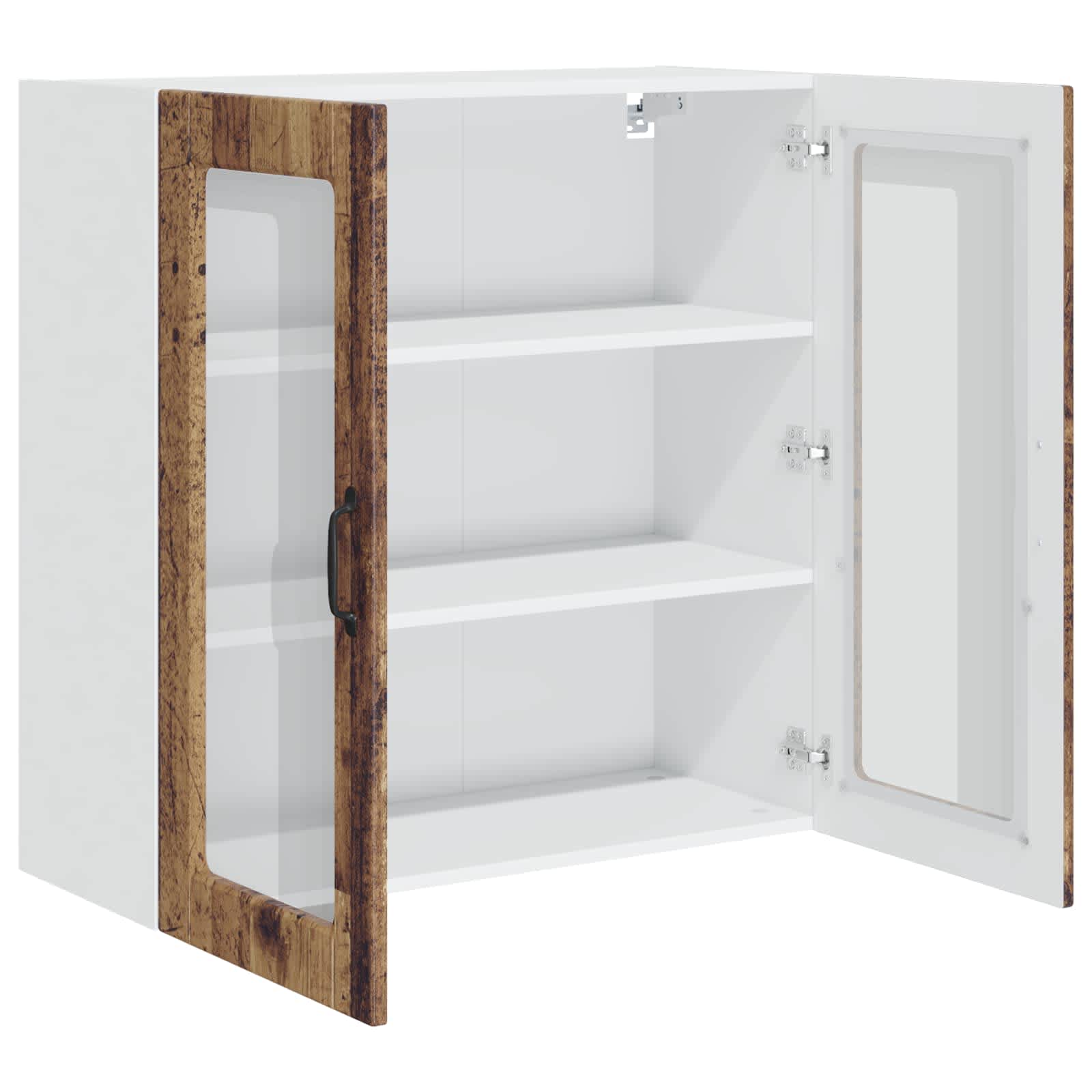Zidni stakleni ormarić Staro drvo 80 x 31 x 80 cm