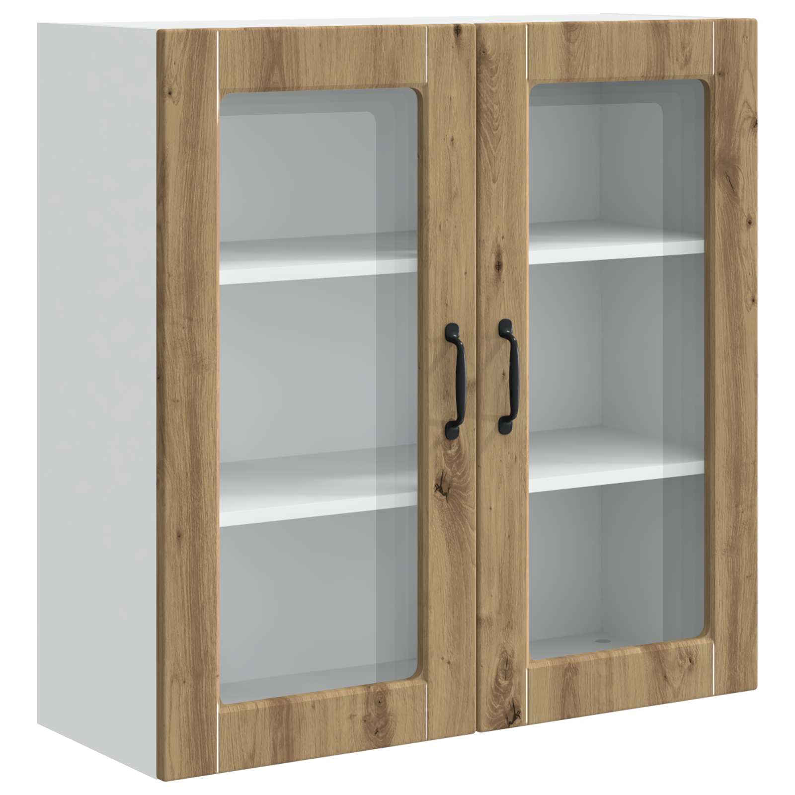 Zidni stakleni ormarić Umjetnički hrast 80 x 31 x 80 cm
