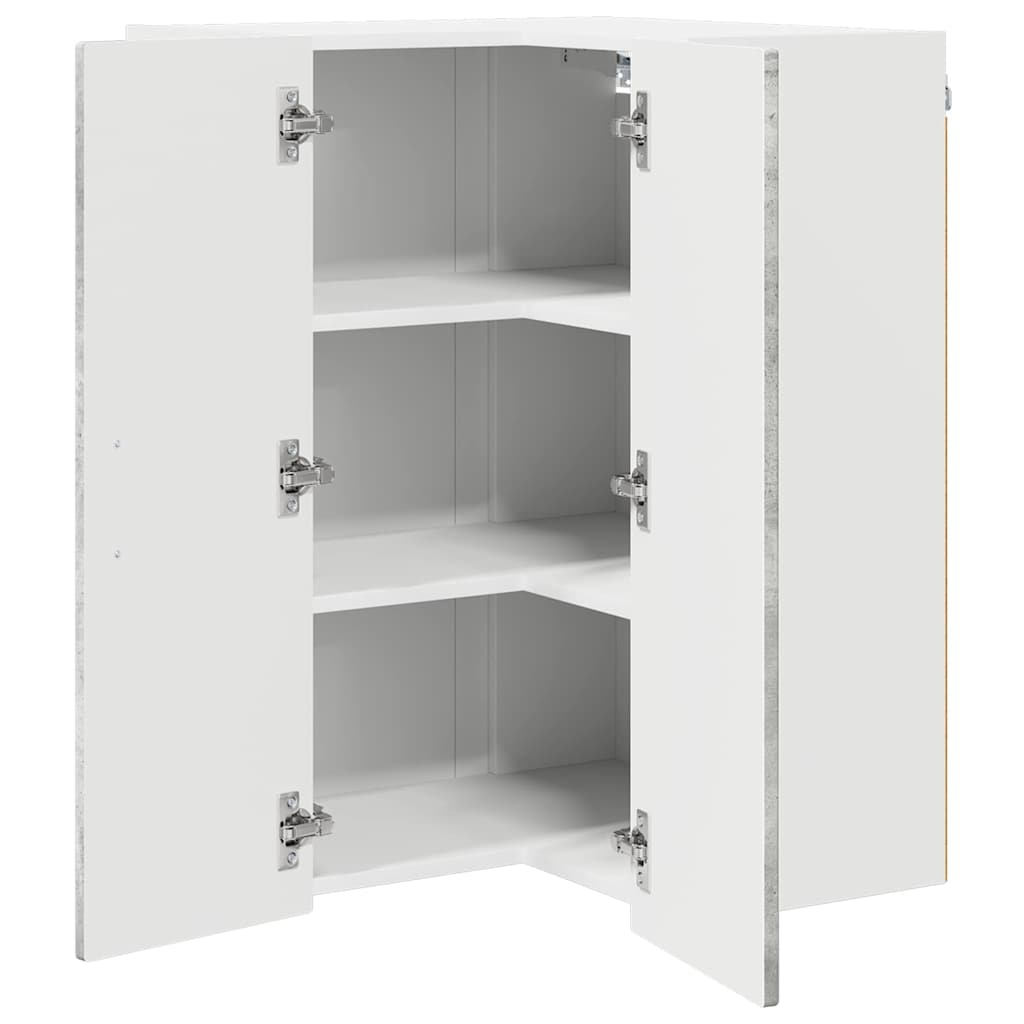 Zidni kutni ormar Betonski sivi 57 x 57 x 80 cm