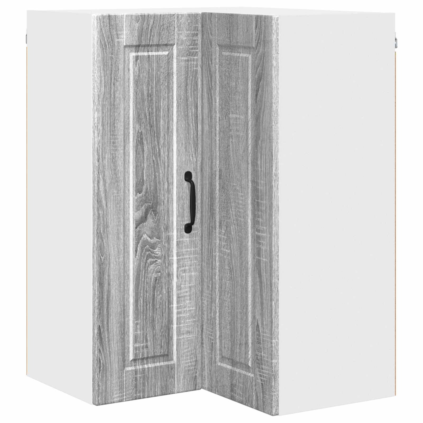 Zidni kutni ormar Siva Sonoma 57 x 57 x 80 cm Konstruirano drvo