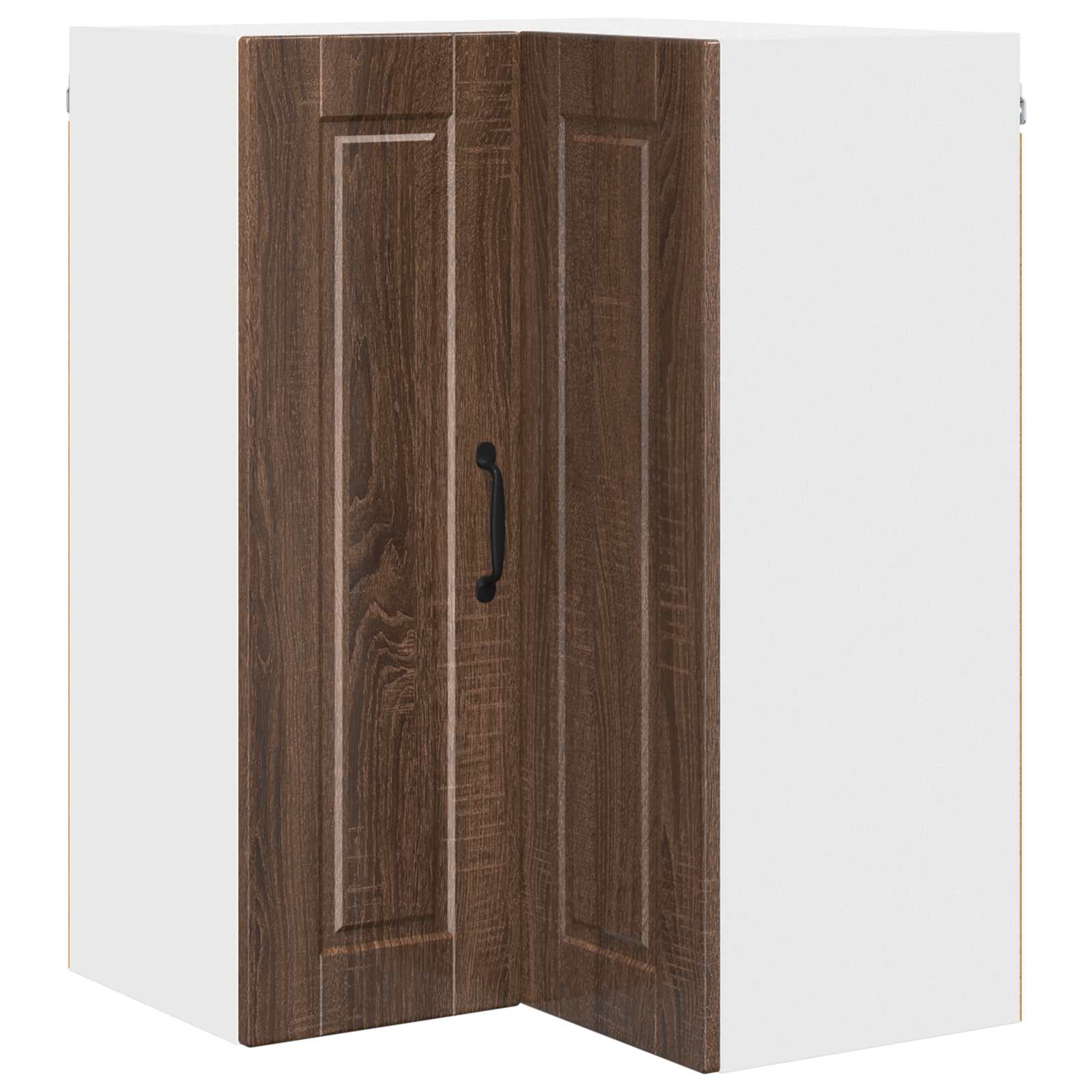 Zidni kutni ormar Smeđi hrast 57 x 57 x 80 cm Konstruirano drvo