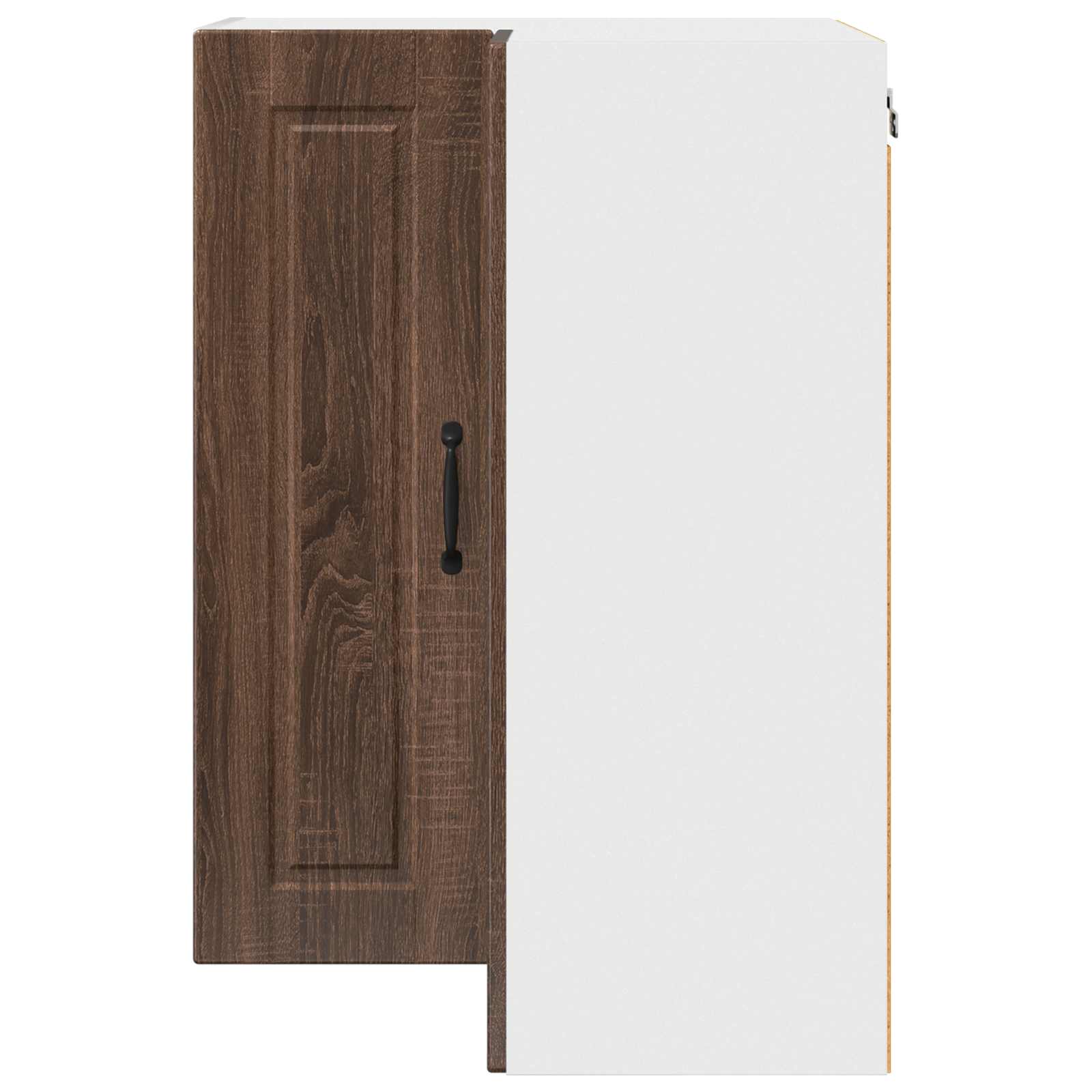 Zidni kutni ormar Smeđi hrast 57 x 57 x 80 cm Konstruirano drvo