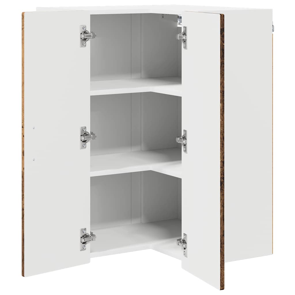 Zidni kutni ormar Staro drvo 57 x 57 x 80 cm Konstruirano drvo