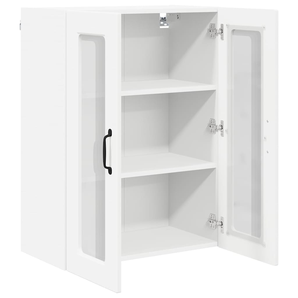 Zidni stakleni ormarić Bijelo 60 x 31 x 80 cm Konstruirano drvo