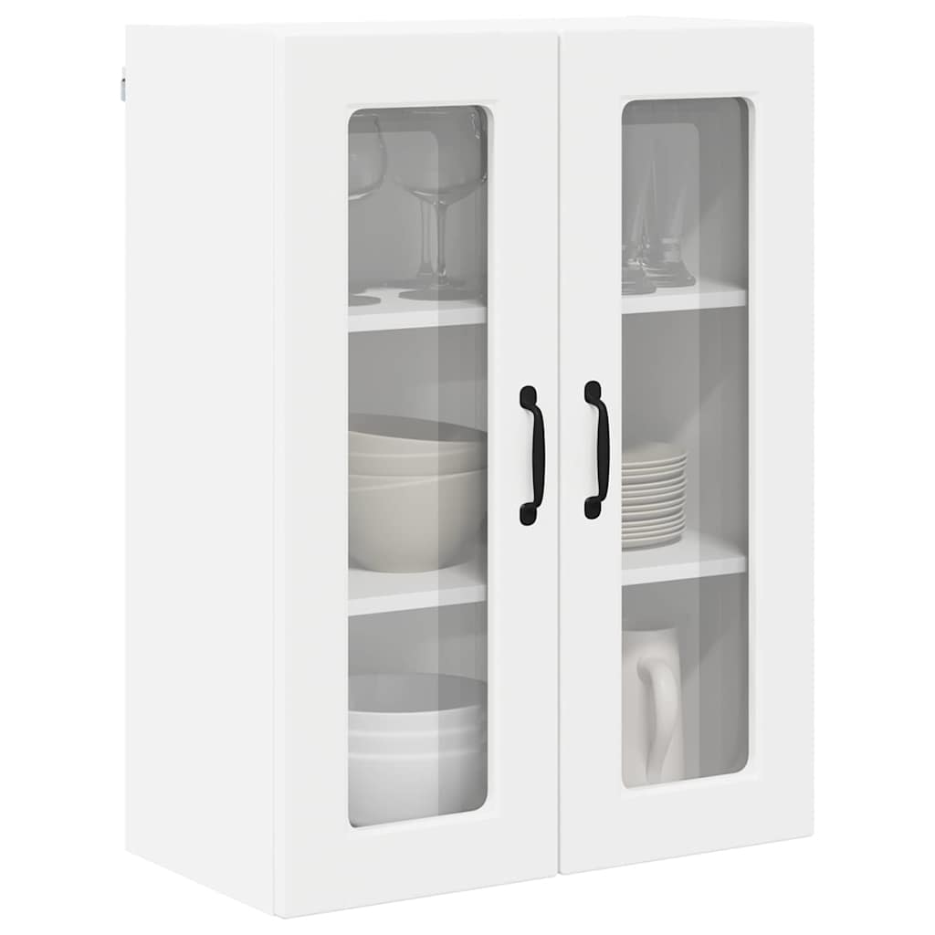 Zidni stakleni ormarić Bijelo 60 x 31 x 80 cm Konstruirano drvo