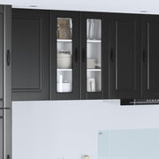 Zidni stakleni ormarić Crna 60 x 31 x 80 cm Konstruirano drvo