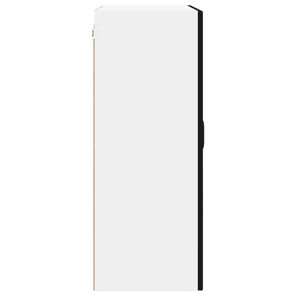 Zidni stakleni ormarić Crna 60 x 31 x 80 cm Konstruirano drvo