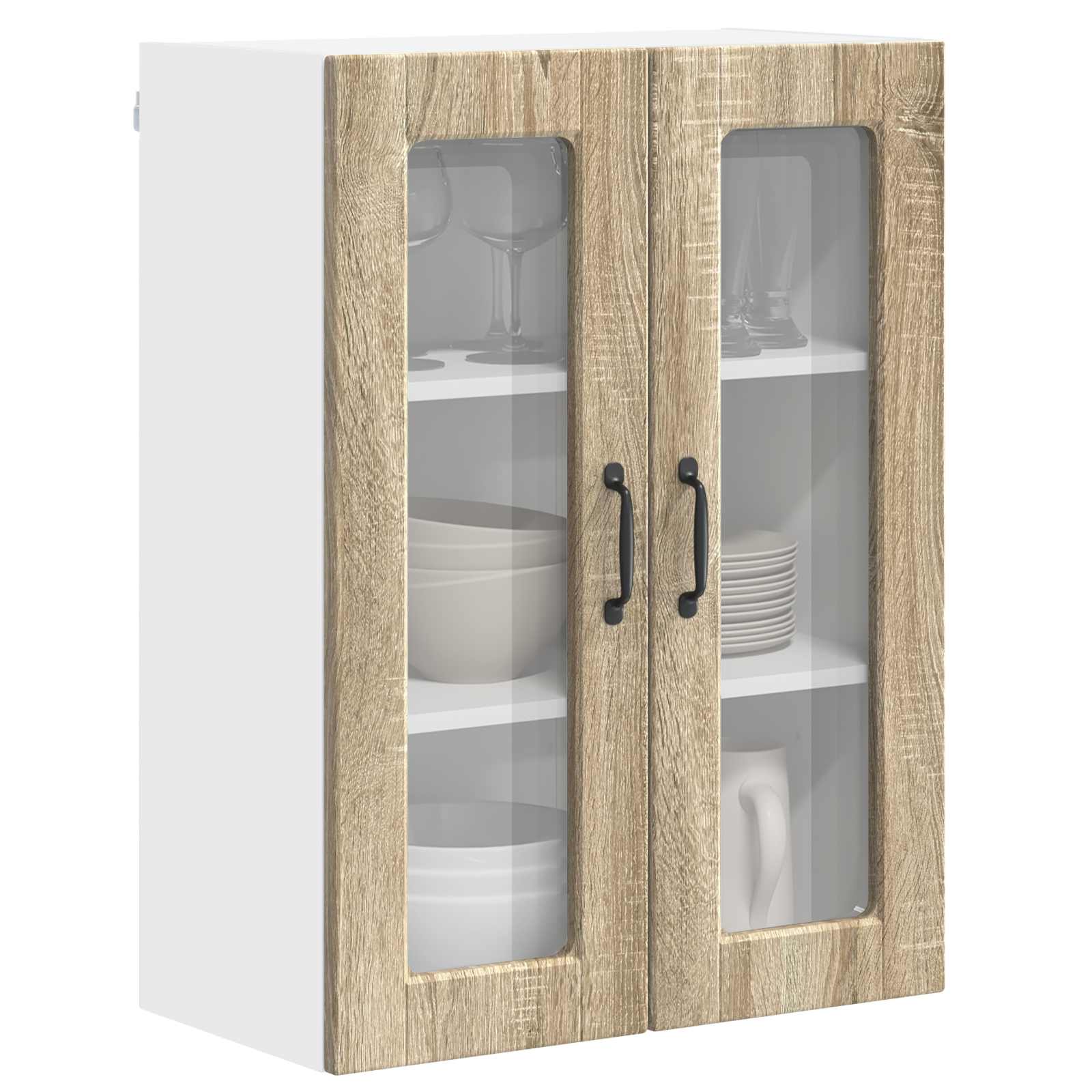 Zidni stakleni ormarić Sonoma hrast 60 x 31 x 80 cm