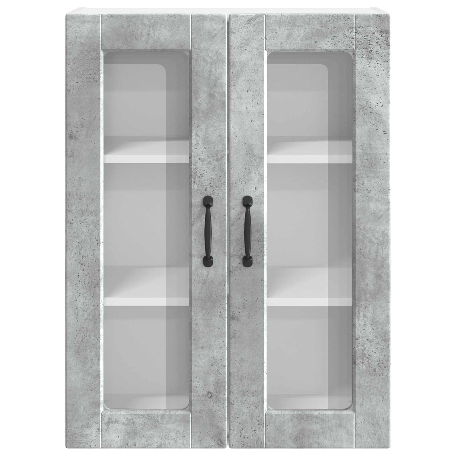 Zidni stakleni ormarić Betonski sivi 60 x 31 x 80 cm