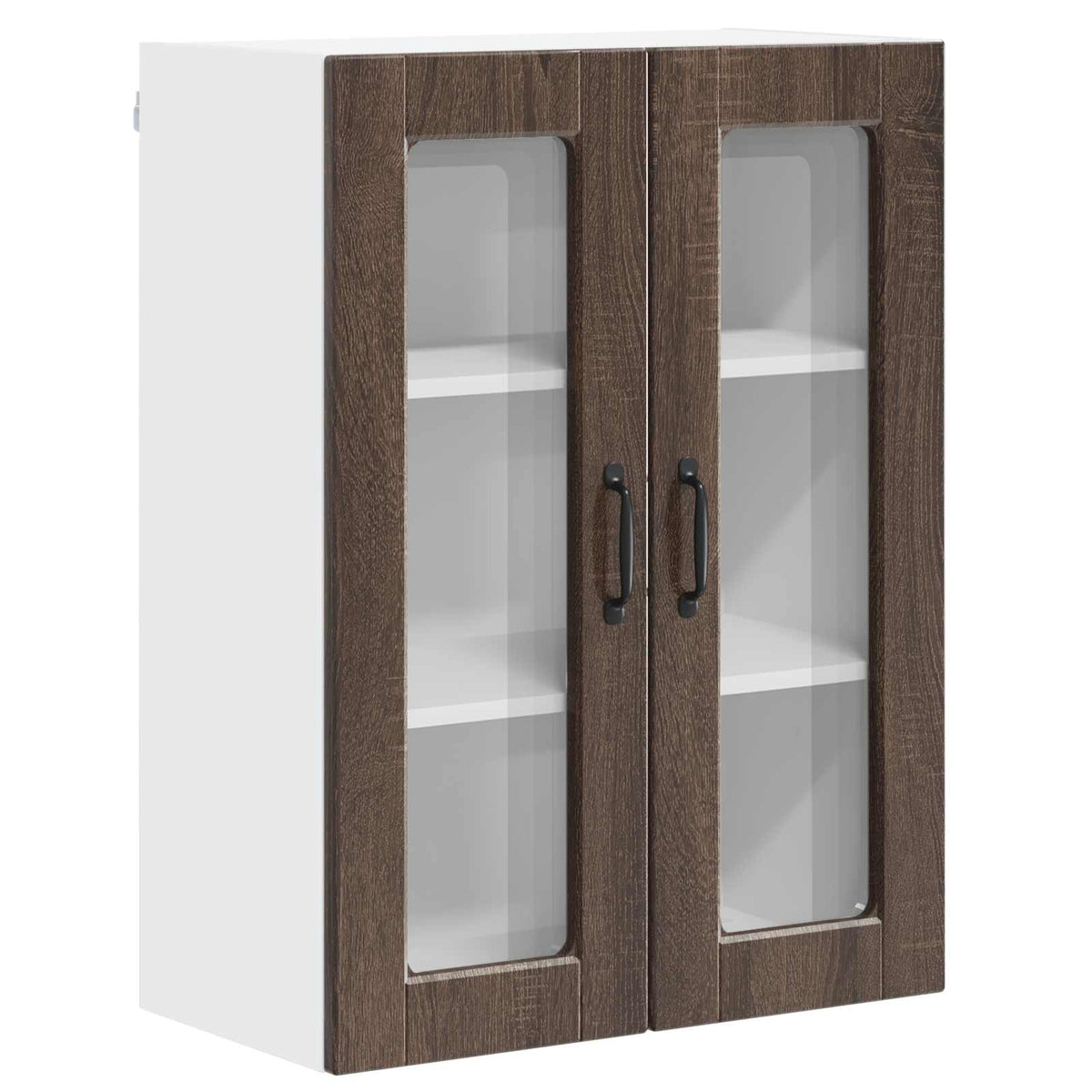 Zidni stakleni ormarić Smeđi hrast 60 x 31 x 80 cm
