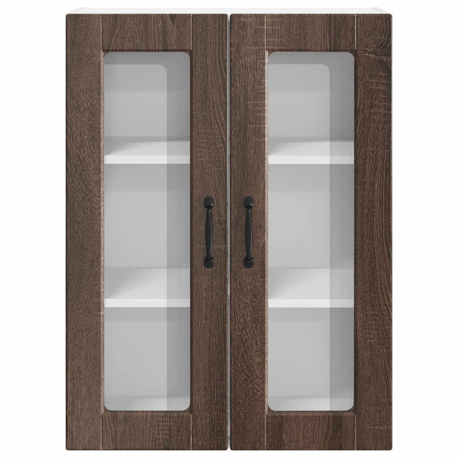 Zidni stakleni ormarić Smeđi hrast 60 x 31 x 80 cm