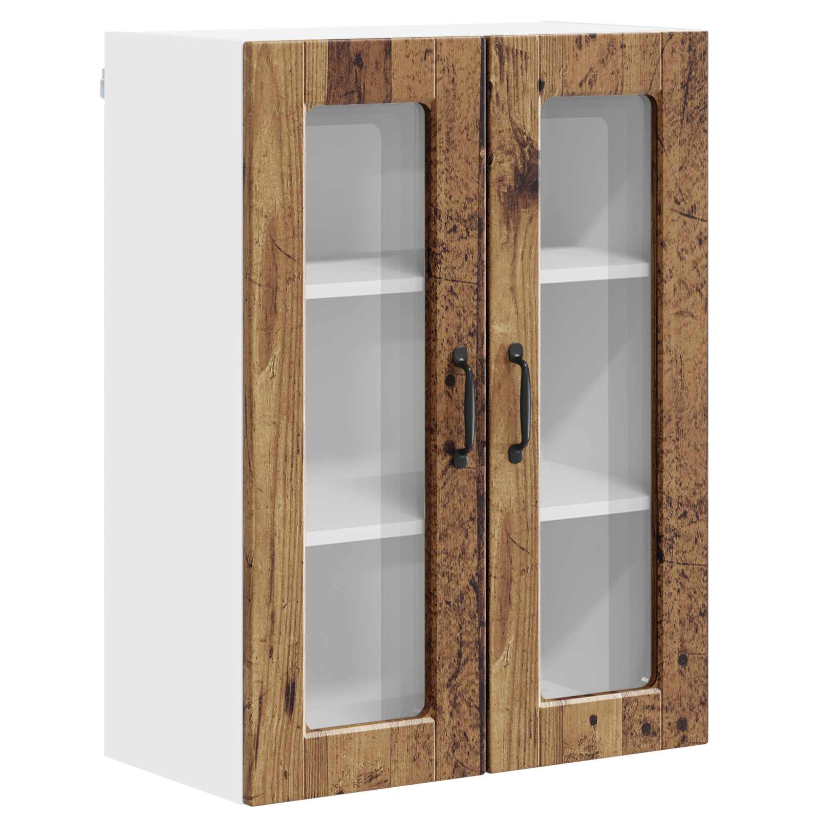 Zidni stakleni ormarić Staro drvo 60 x 31 x 80 cm