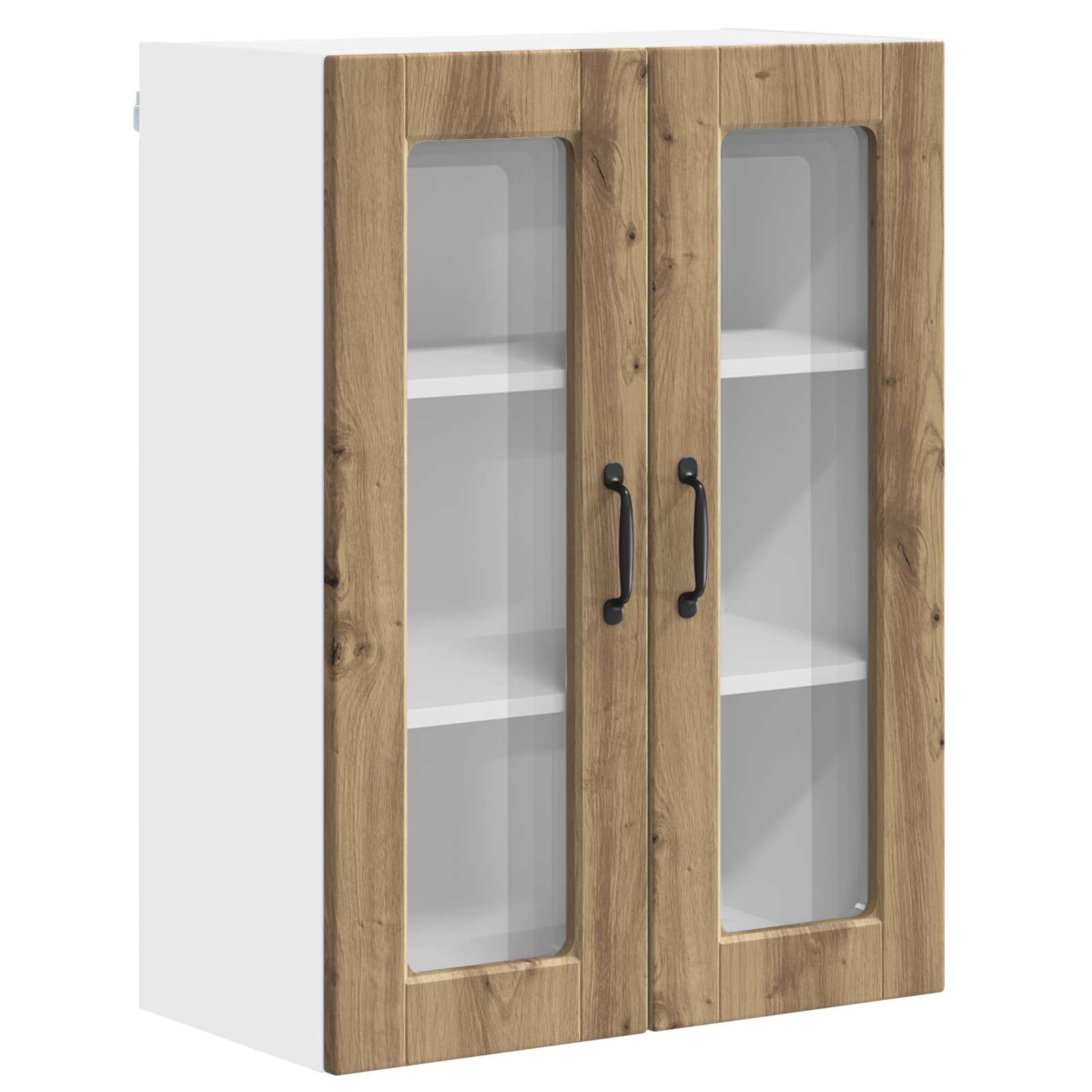 Zidni stakleni ormarić Umjetnički hrast 60 x 31 x 80 cm