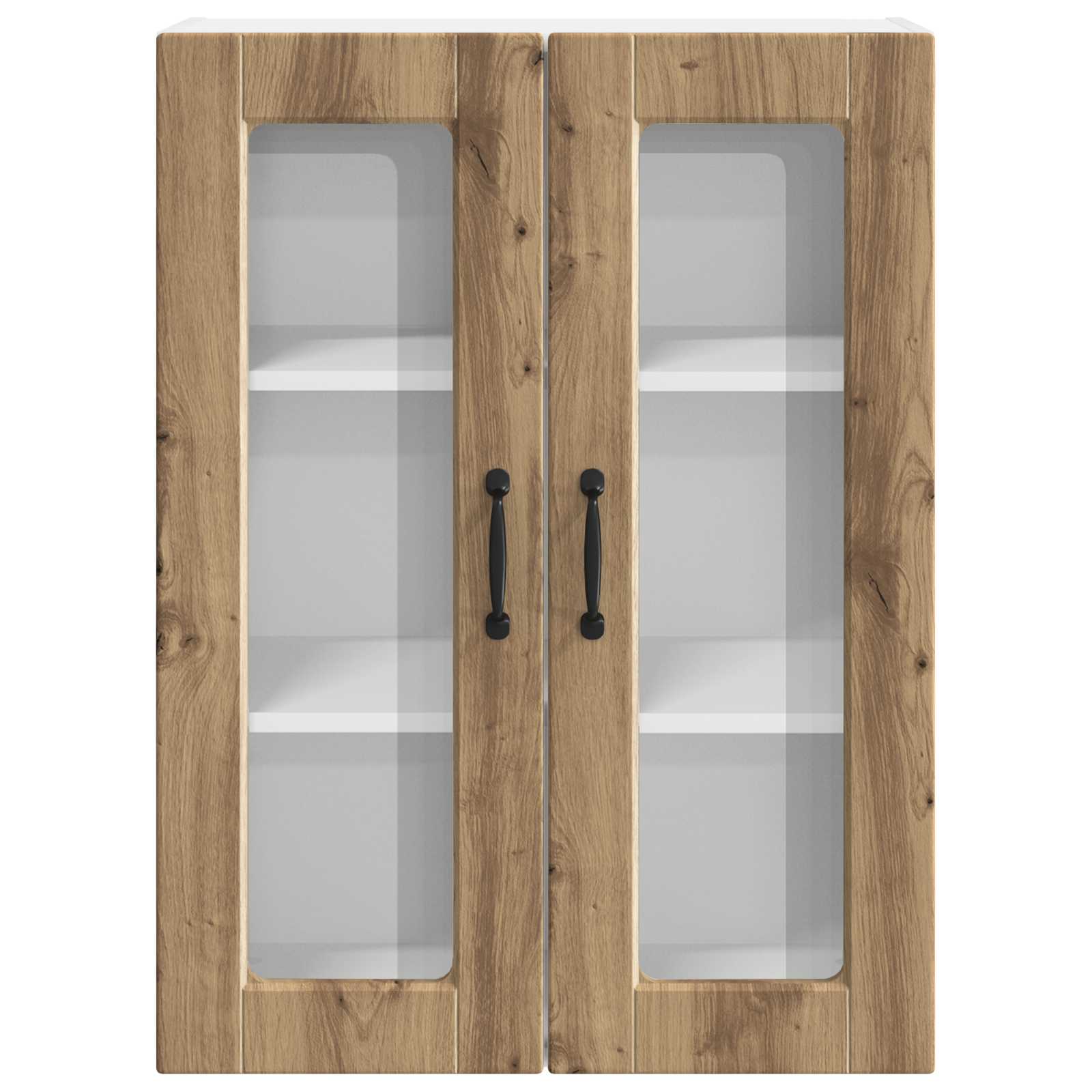 Zidni stakleni ormarić Umjetnički hrast 60 x 31 x 80 cm