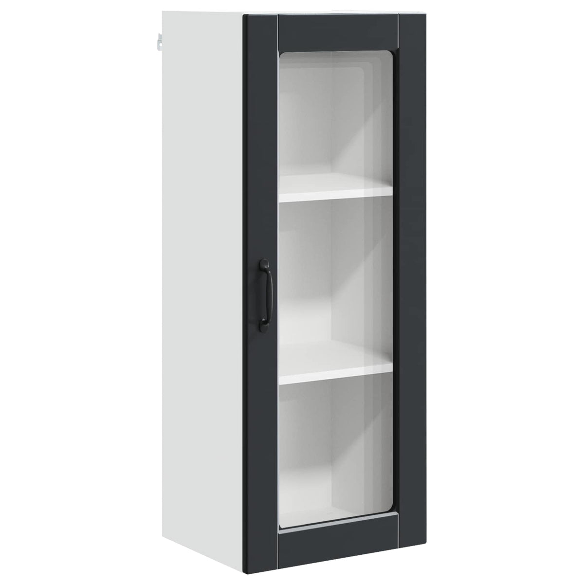 Zidni stakleni ormarić Crna 40 x 31 x 100 cm Konstruirano drvo