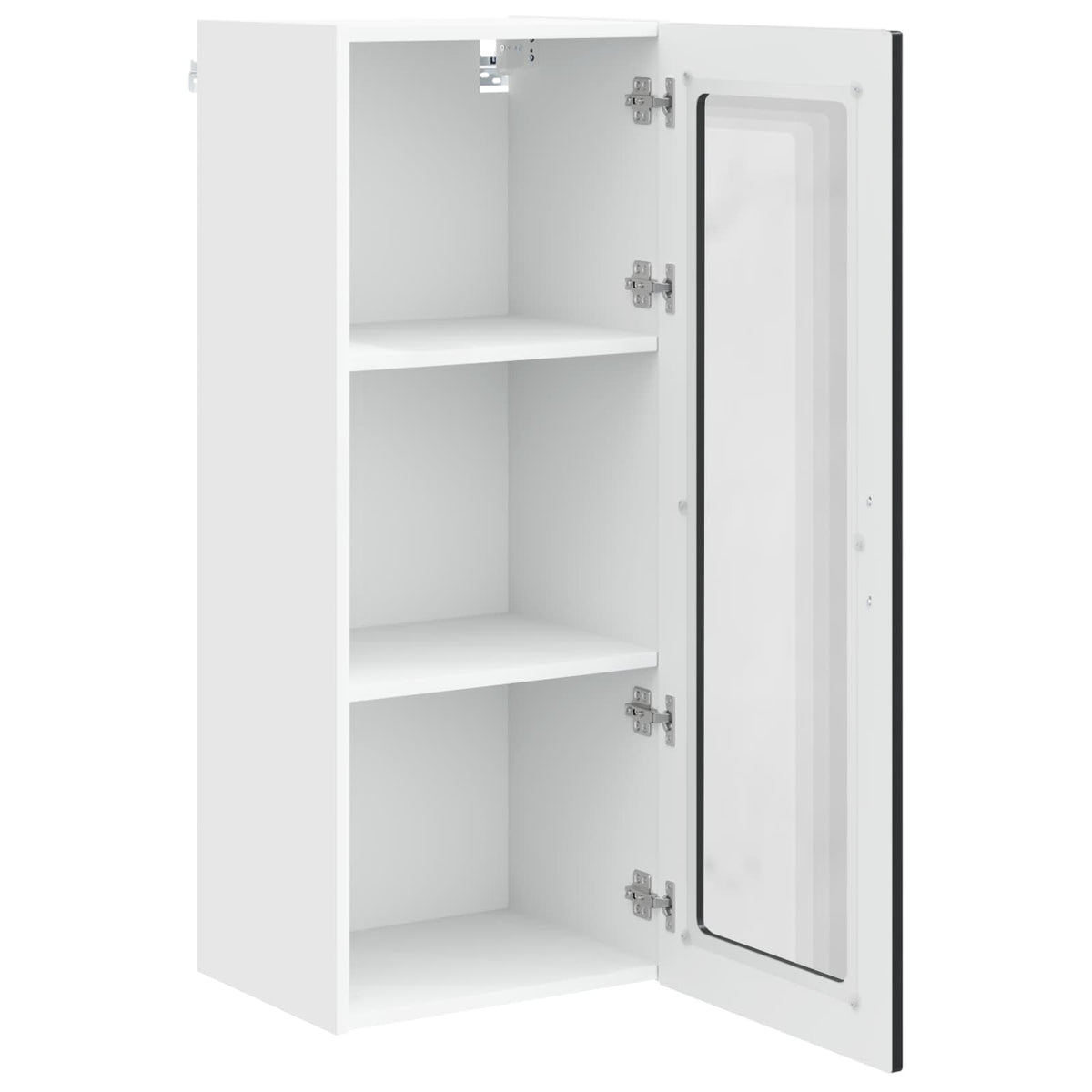 Zidni stakleni ormarić Crna 40 x 31 x 100 cm Konstruirano drvo