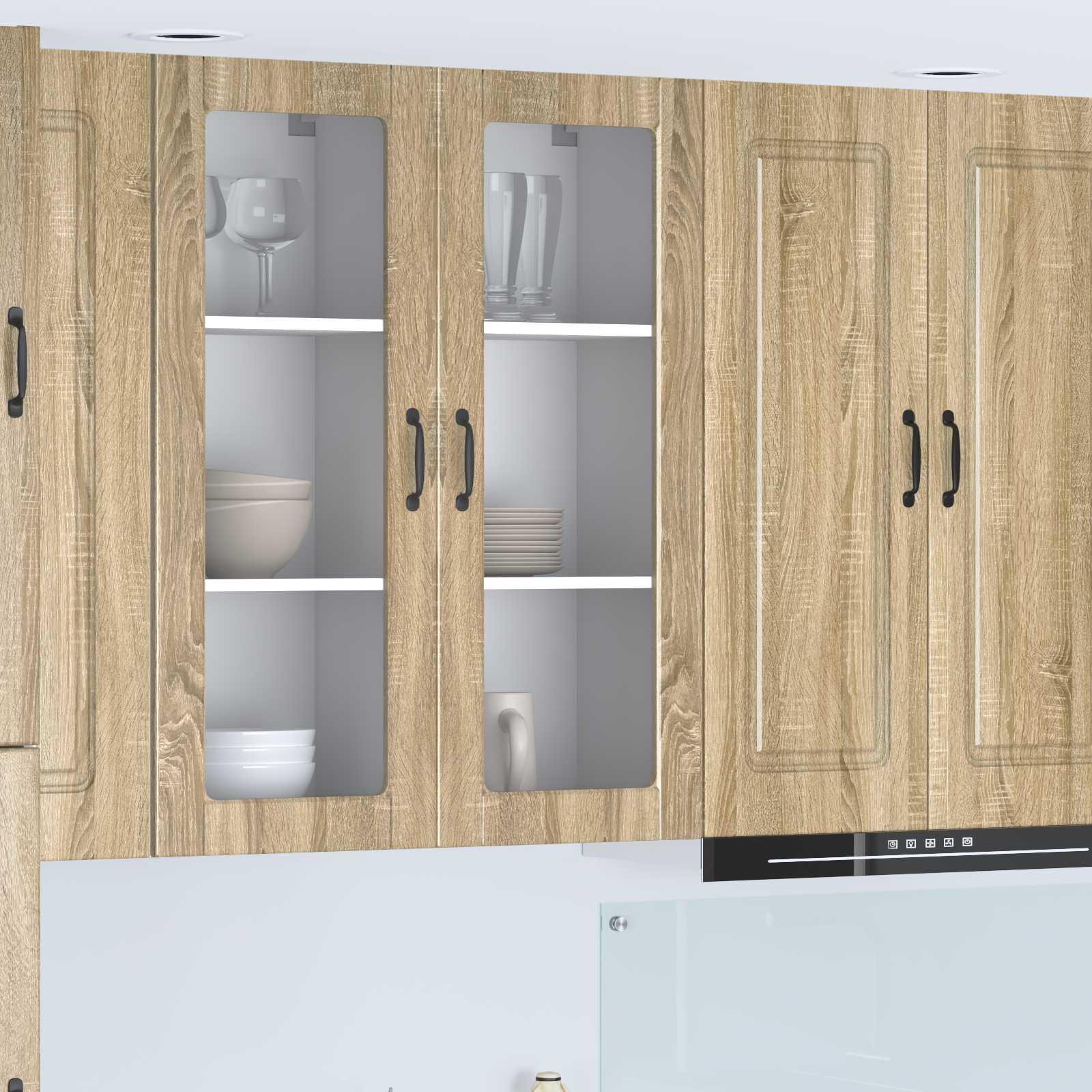 Zidni stakleni ormarić Sonoma hrast 40 x 31 x 100 cm