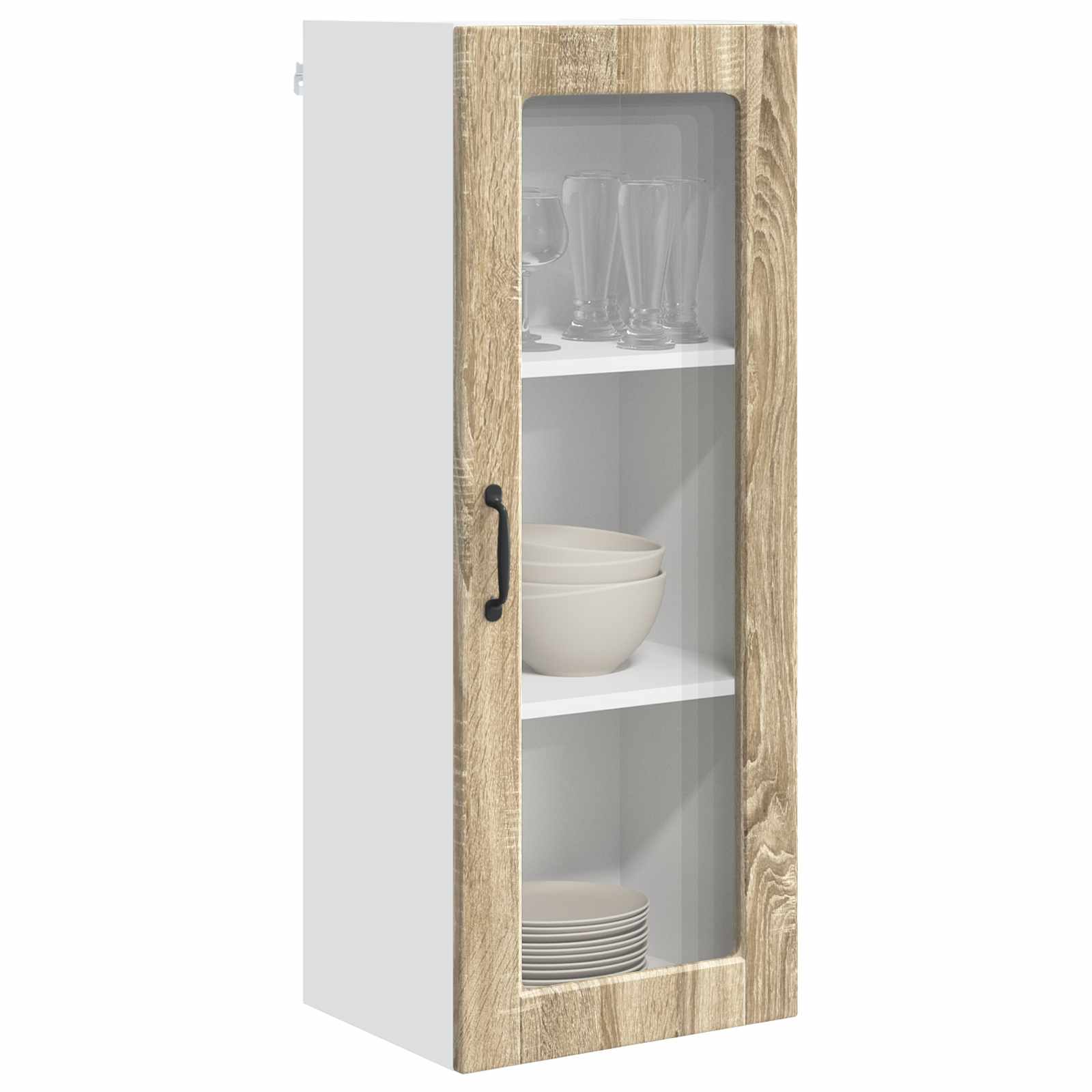 Zidni stakleni ormarić Sonoma hrast 40 x 31 x 100 cm