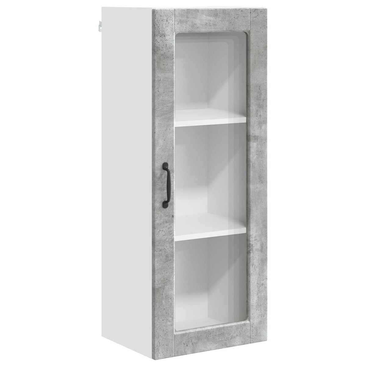 Zidni stakleni ormarić Betonski sivi 40 x 31 x 100 cm