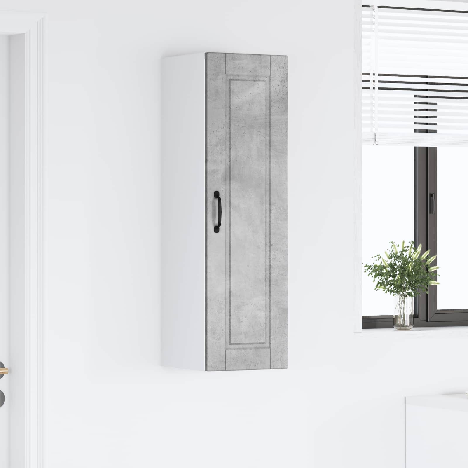 Ormar za Zid Betonski sivi 30 x 31 x 100 cm Konstruirano drvo