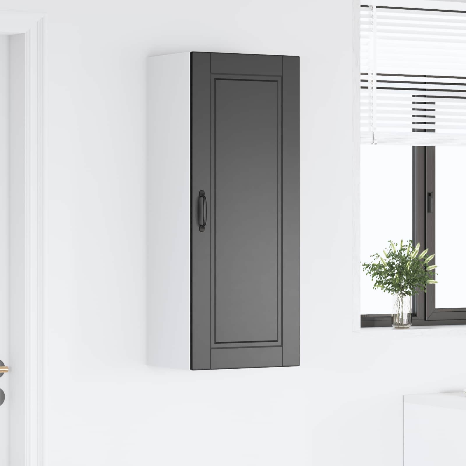 Ormar za Zid Crna 40 x 31 x 100 cm Konstruirano drvo