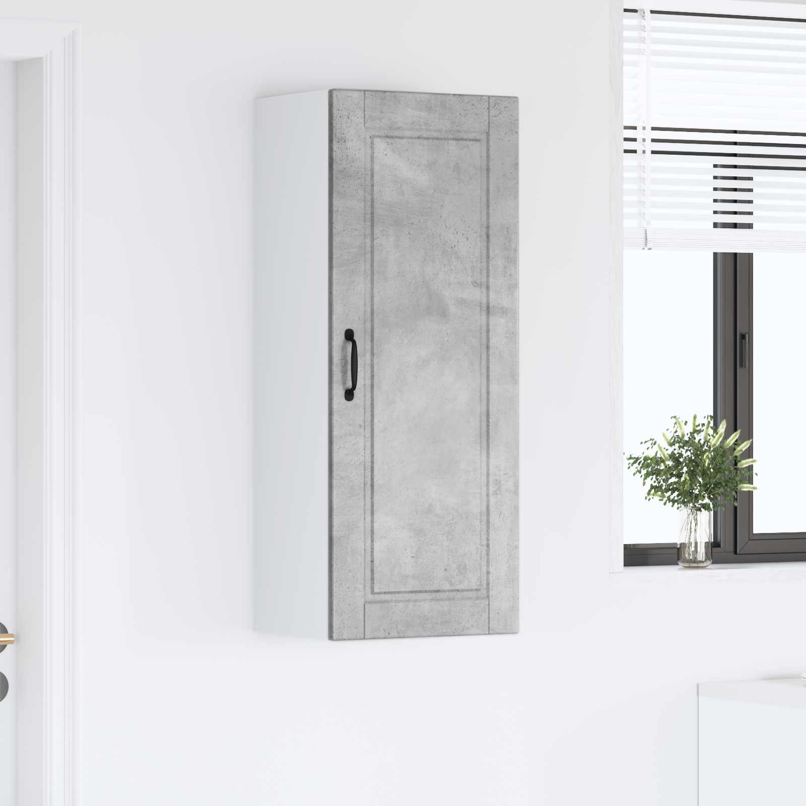 Ormar za Zid Betonski sivi 40 x 31 x 100 cm Konstruirano drvo