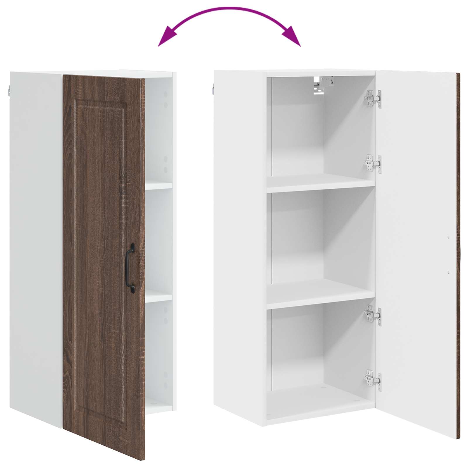 Ormar za Zid Smeđi hrast 40 x 31 x 100 cm Konstruirano drvo
