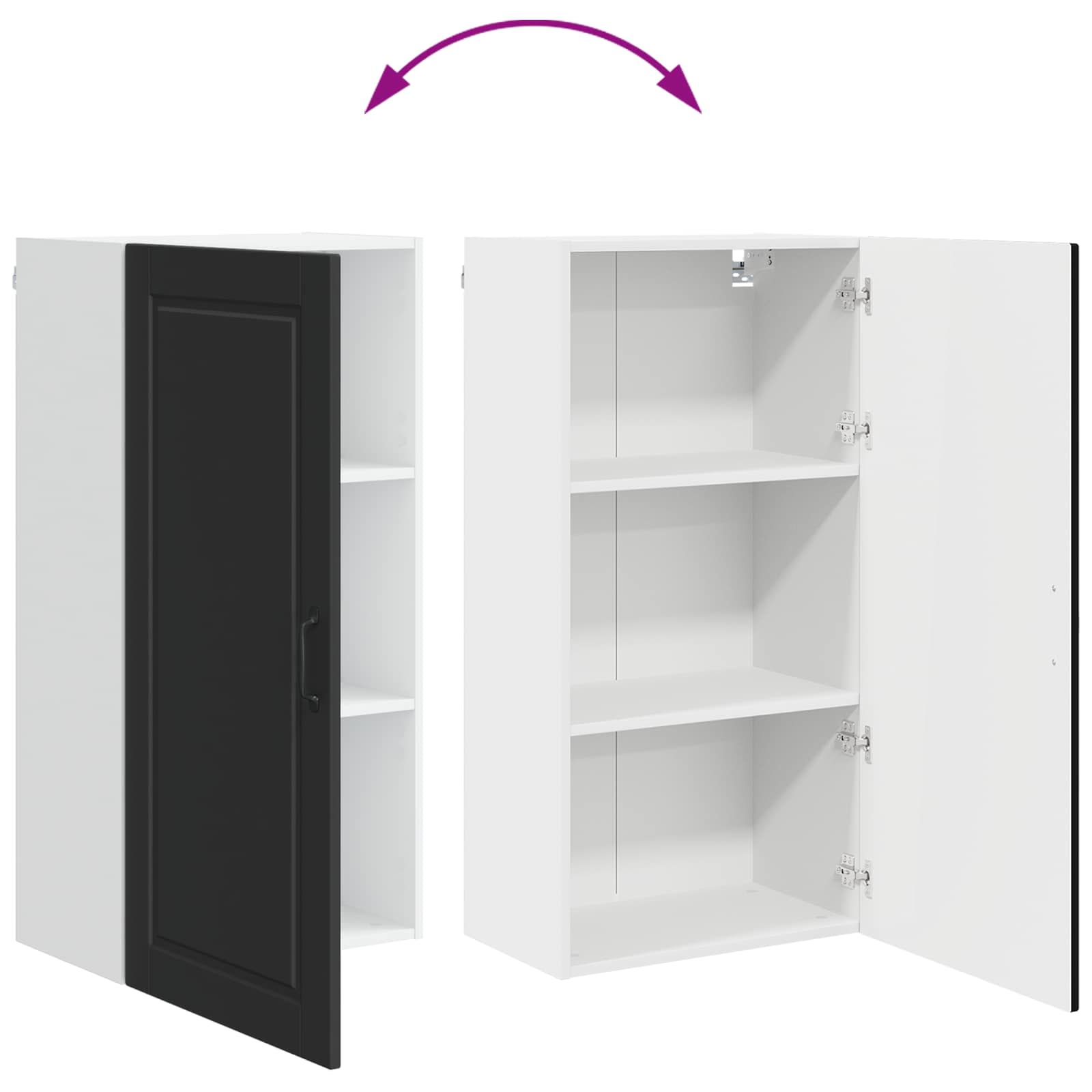 Ormar za Zid Crna 50 x 31 x 100 cm Konstruirano drvo