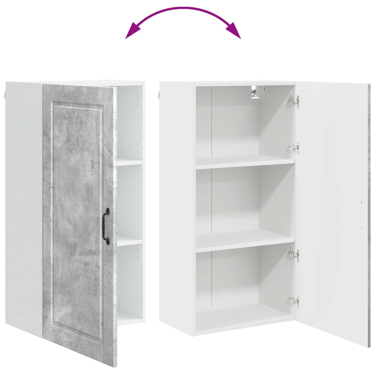 Ormar za Zid Betonski sivi 50 x 31 x 100 cm Konstruirano drvo