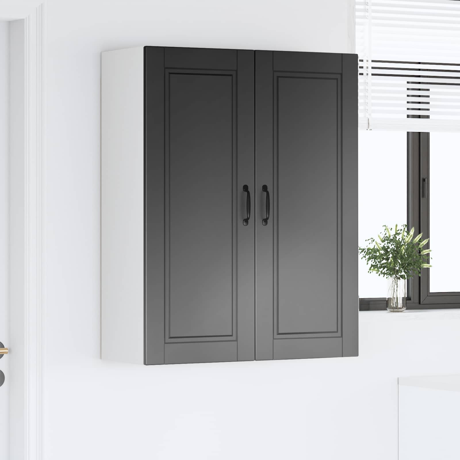 Ormar za Zid Crna 80 x 31 x 100 cm Konstruirano drvo