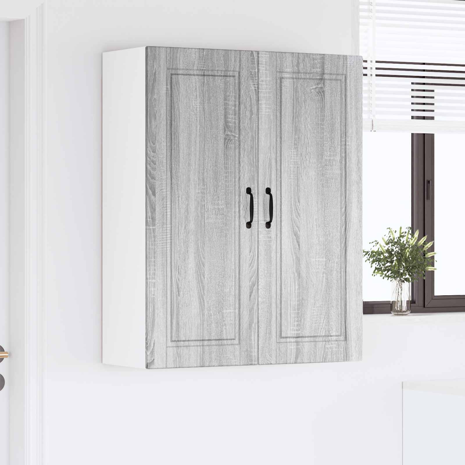 Ormar za Zid Siva Sonoma 80 x 31 x 100 cm Konstruirano drvo