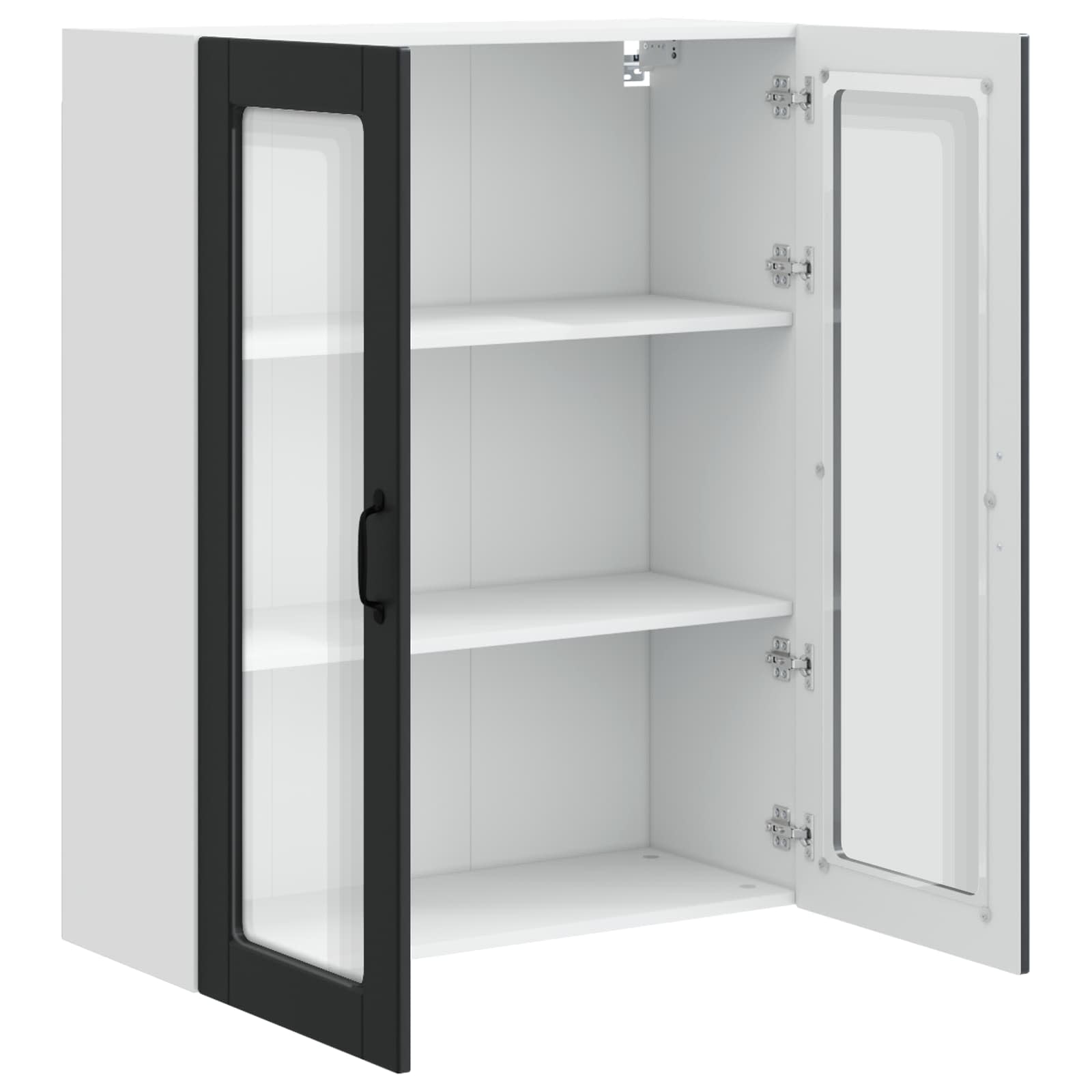 Zidni stakleni ormarić Crna 80 x 31 x 100 cm Konstruirano drvo