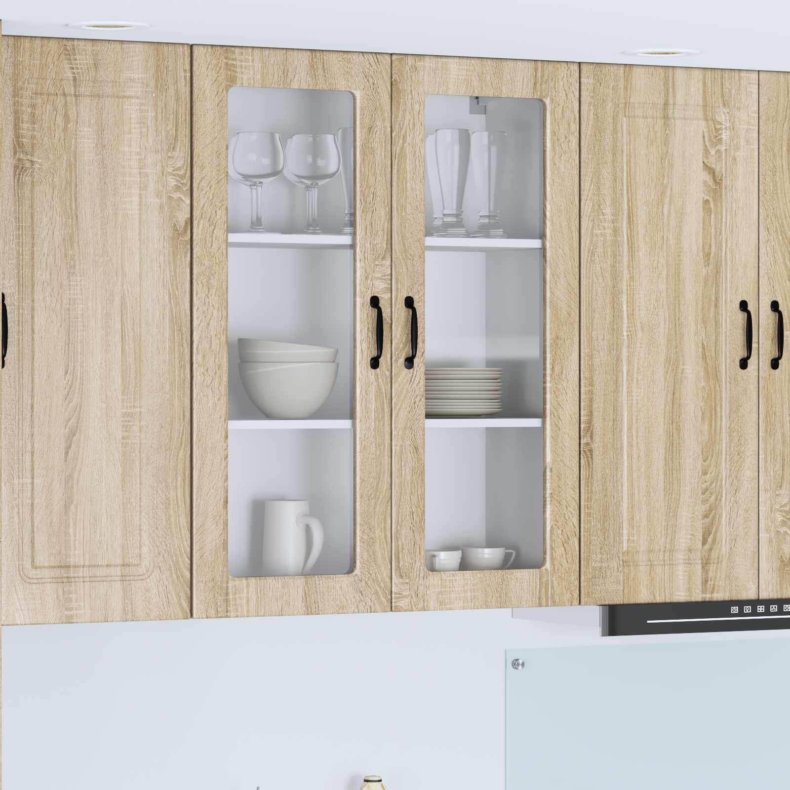 Zidni stakleni ormarić Sonoma hrast 80 x 31 x 100 cm