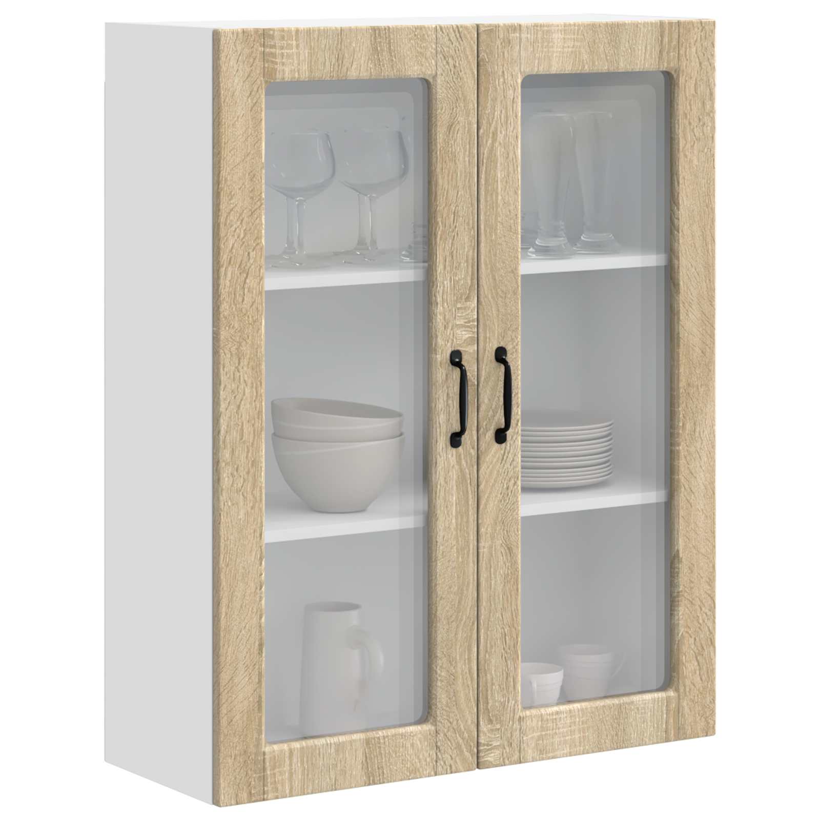 Zidni stakleni ormarić Sonoma hrast 80 x 31 x 100 cm