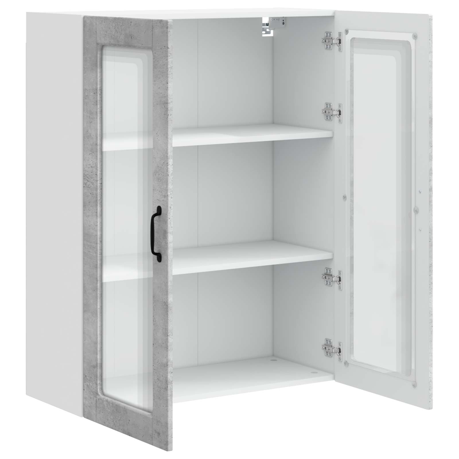 Zidni stakleni ormarić Betonski sivi 80 x 31 x 100 cm