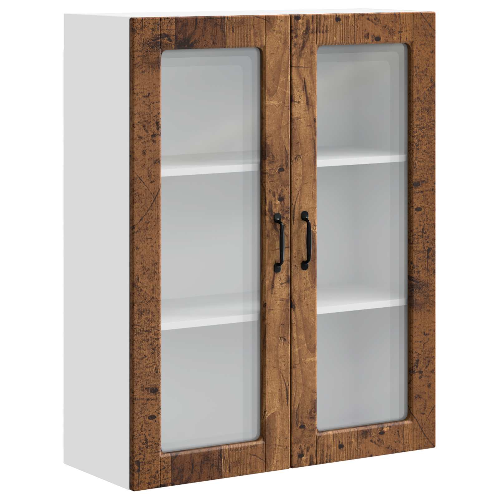 Zidni stakleni ormarić Staro drvo 80 x 31 x 100 cm