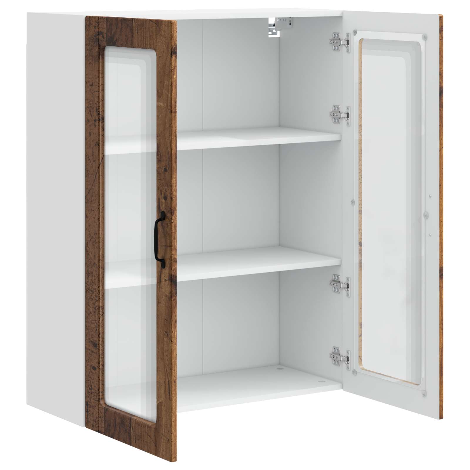 Zidni stakleni ormarić Staro drvo 80 x 31 x 100 cm