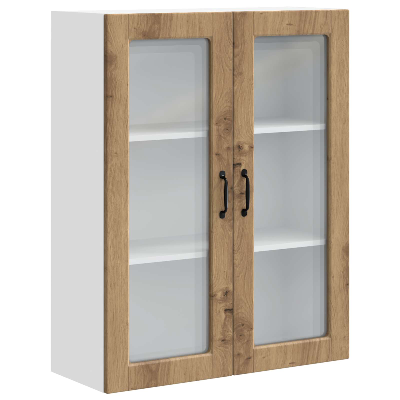 Zidni stakleni ormarić Umjetnički hrast 80 x 31 x 100 cm