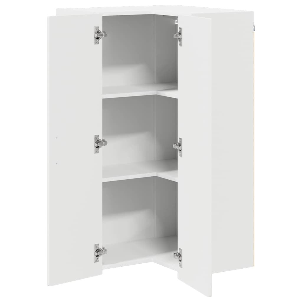 Zidni kutni ormar Bijelo 57 x 57 x 100 cm Konstruirano drvo