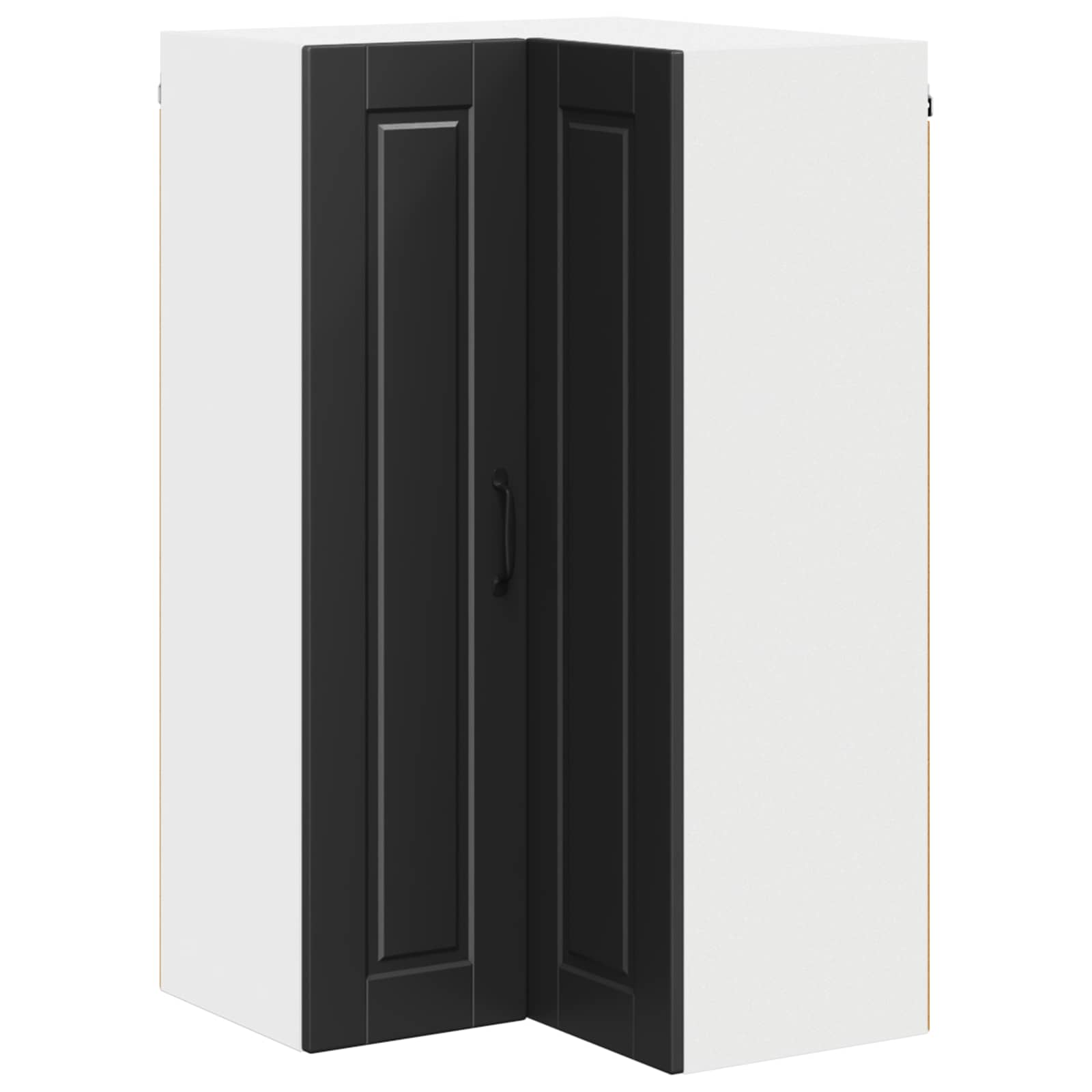 Zidni kutni ormar Crna 57 x 57 x 100 cm Konstruirano drvo