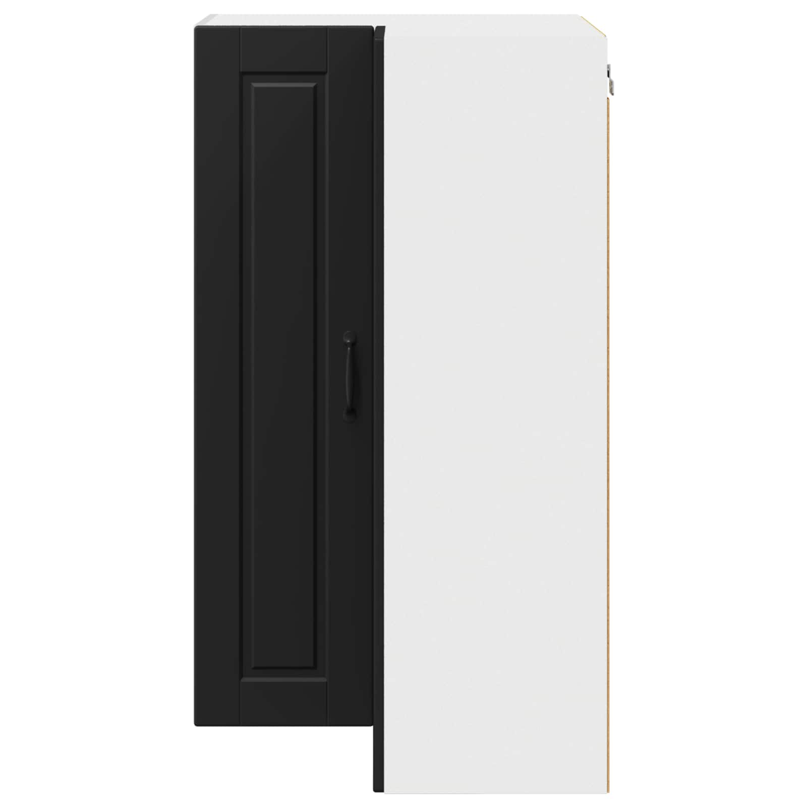 Zidni kutni ormar Crna 57 x 57 x 100 cm Konstruirano drvo