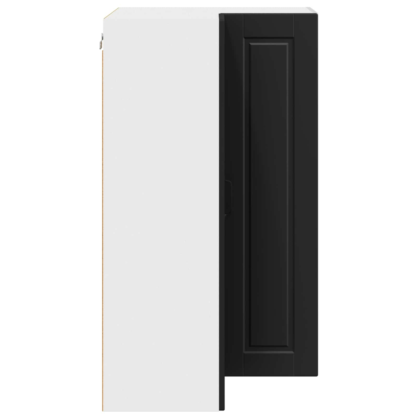 Zidni kutni ormar Crna 57 x 57 x 100 cm Konstruirano drvo