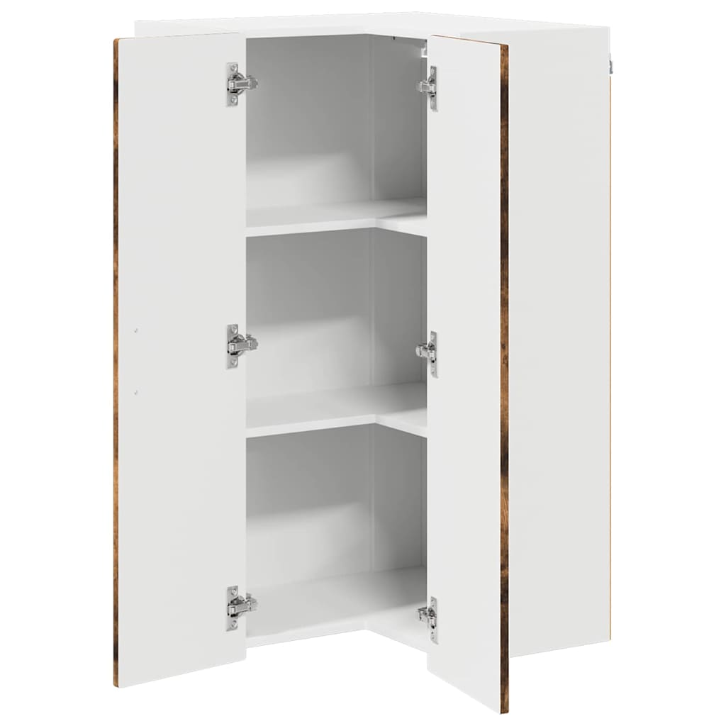 Zidni kutni ormar Dimljeni hrast 57 x 57 x 100 cm