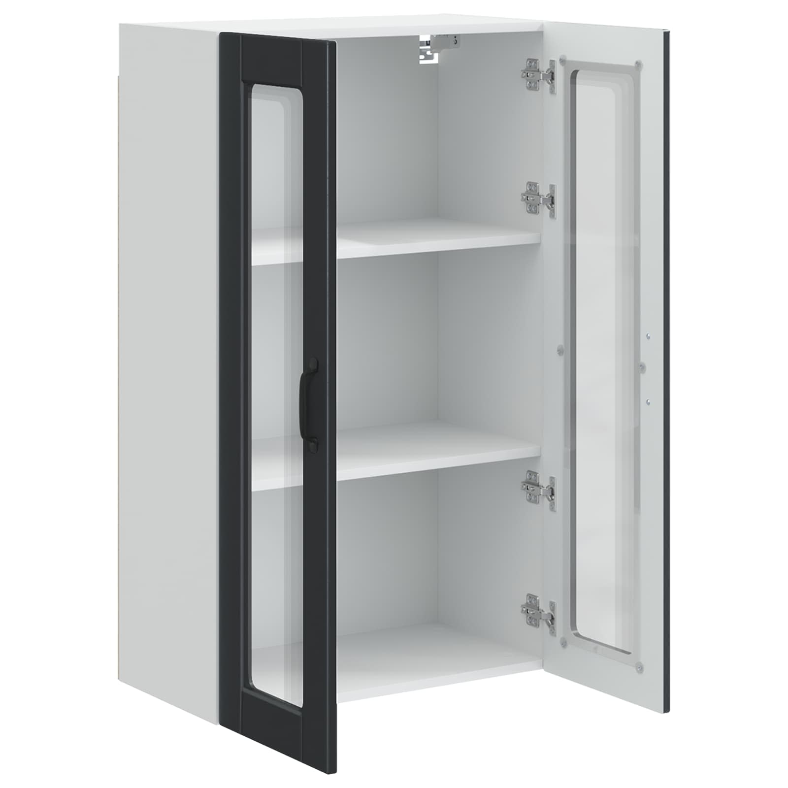 Zidni stakleni ormarić Crna 60 x 31 x 100 cm Konstruirano drvo