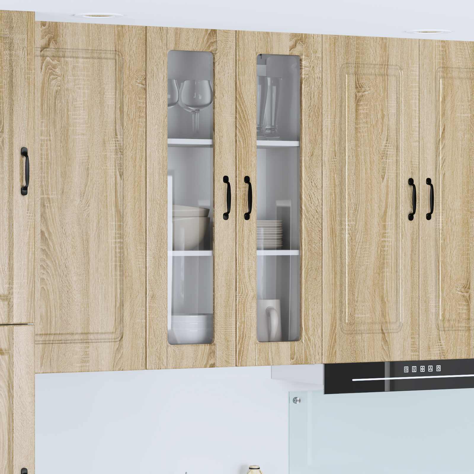 Zidni stakleni ormarić Sonoma hrast 60 x 31 x 100 cm
