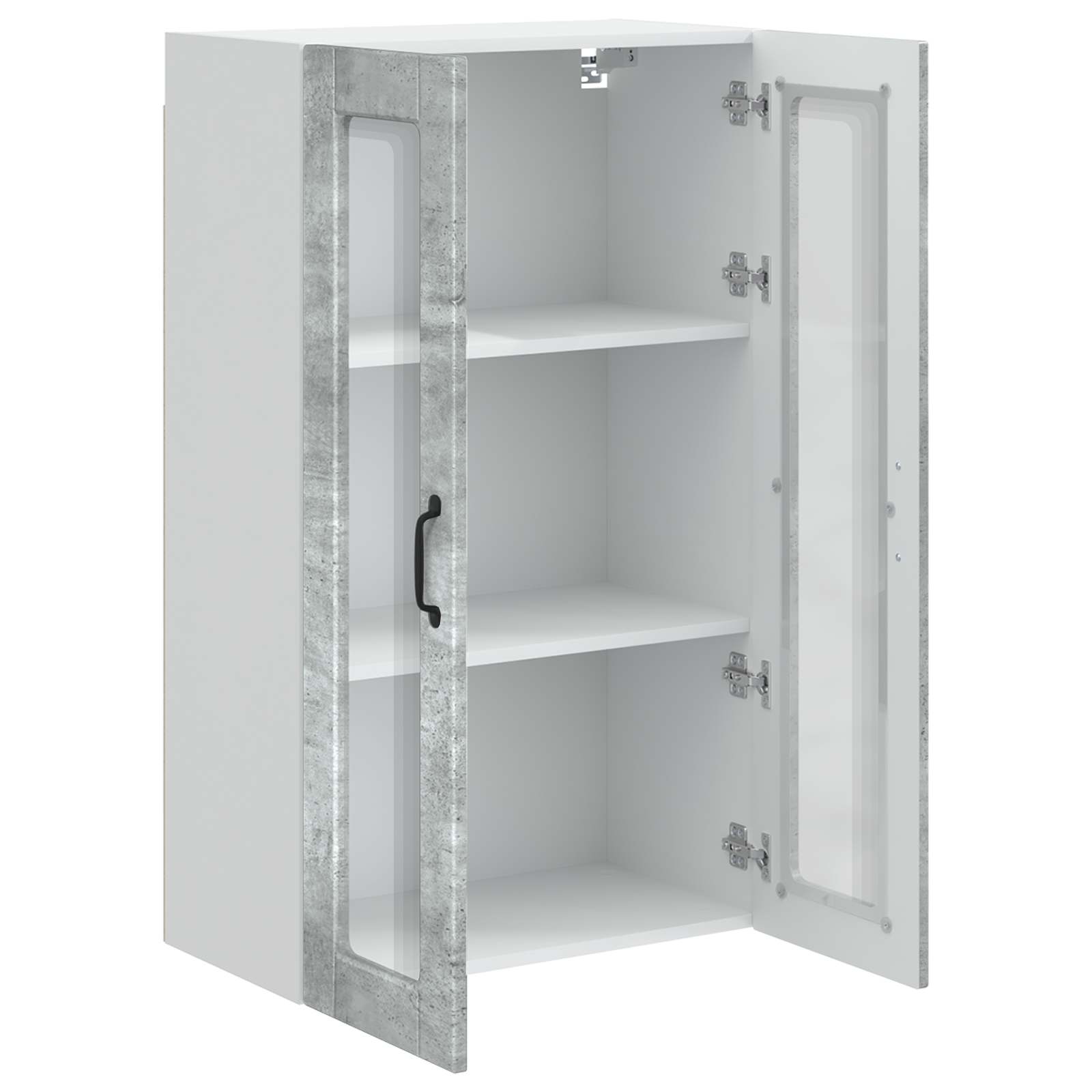 Zidni stakleni ormarić Betonski sivi 60 x 31 x 100 cm