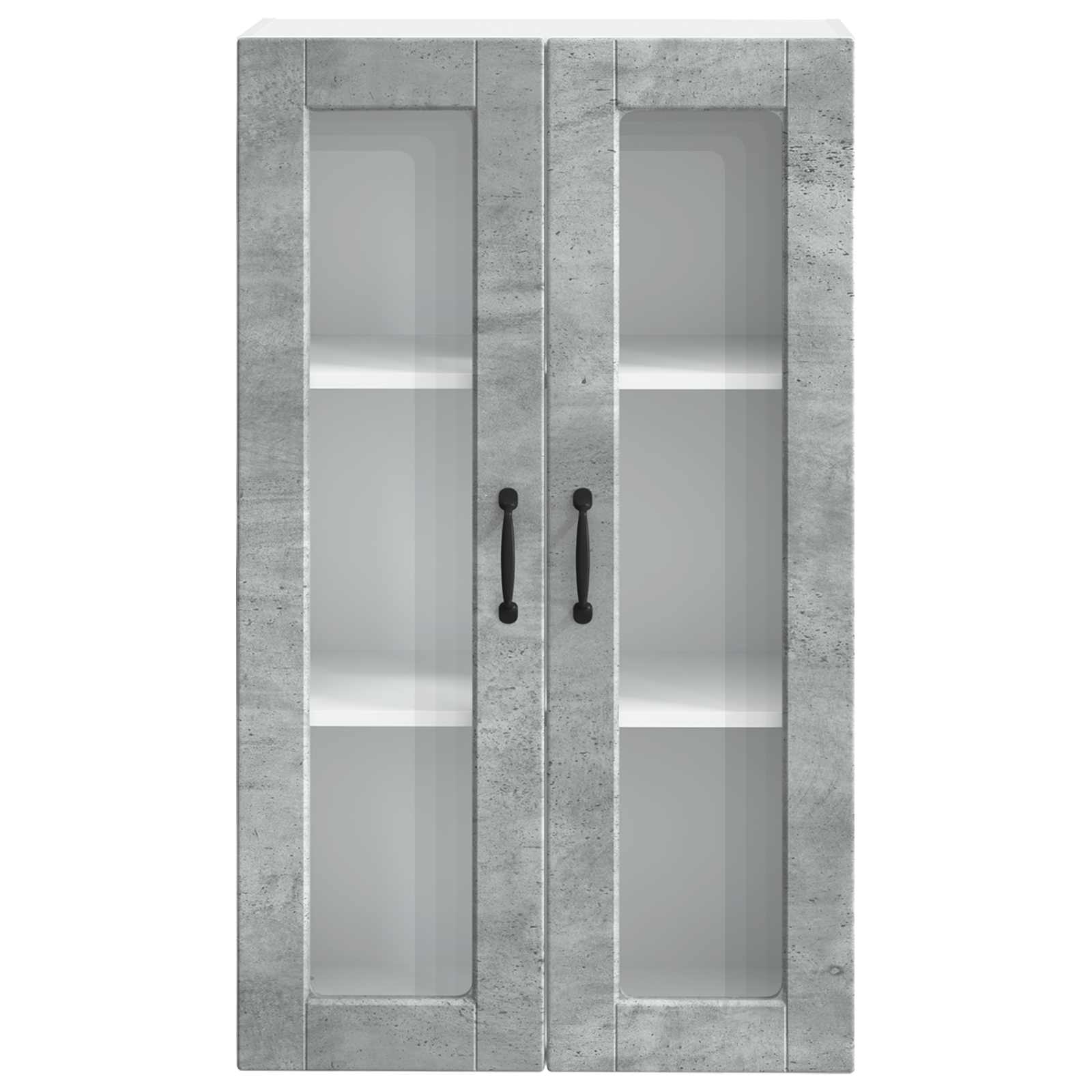 Zidni stakleni ormarić Betonski sivi 60 x 31 x 100 cm