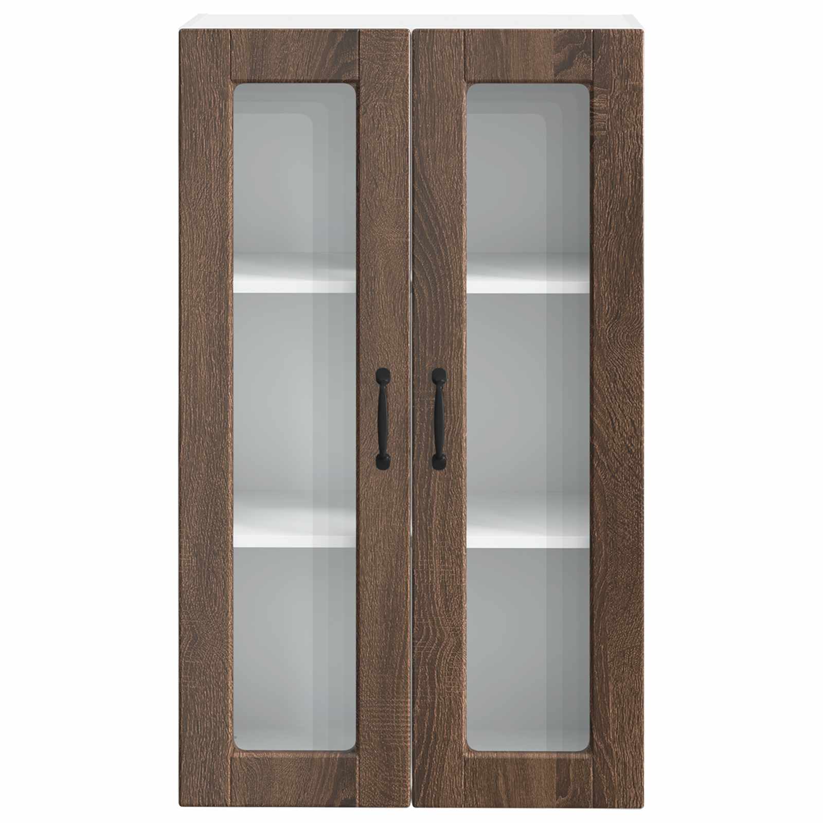 Zidni stakleni ormarić Smeđi hrast 60 x 31 x 100 cm